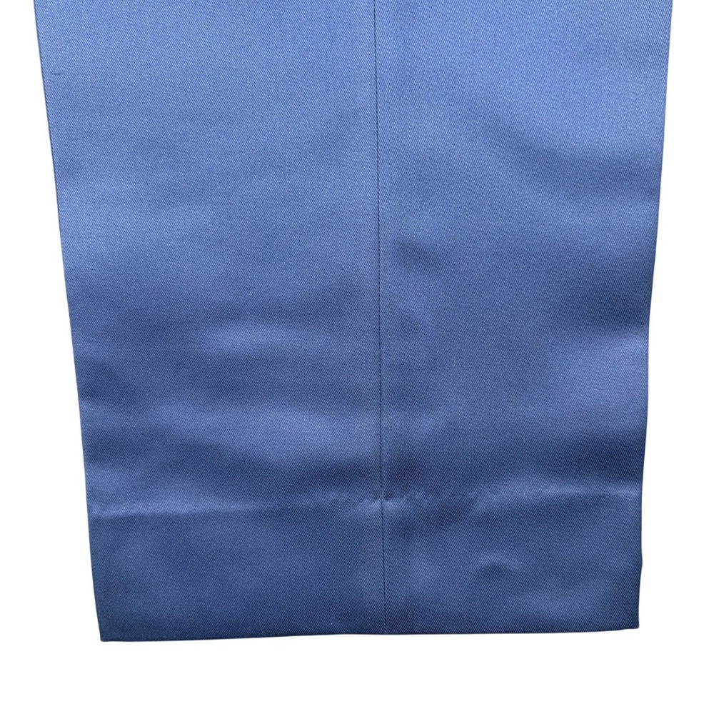 Lands' End Dress Pants Mens 44 Long Blue‎ Pleated Cotton Chinos Trousers - Picture 6 of 9